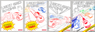 Light Grid Racing for Colecovision Box Art - WIP