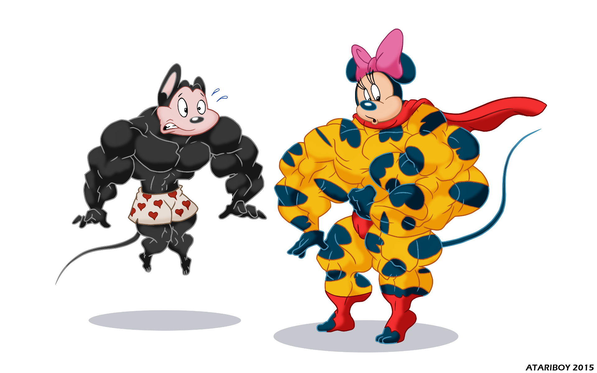 Mighty Atariboy2600 Whoops Deviantart Atariboy Muscle Mouse Minnie Furaffin...