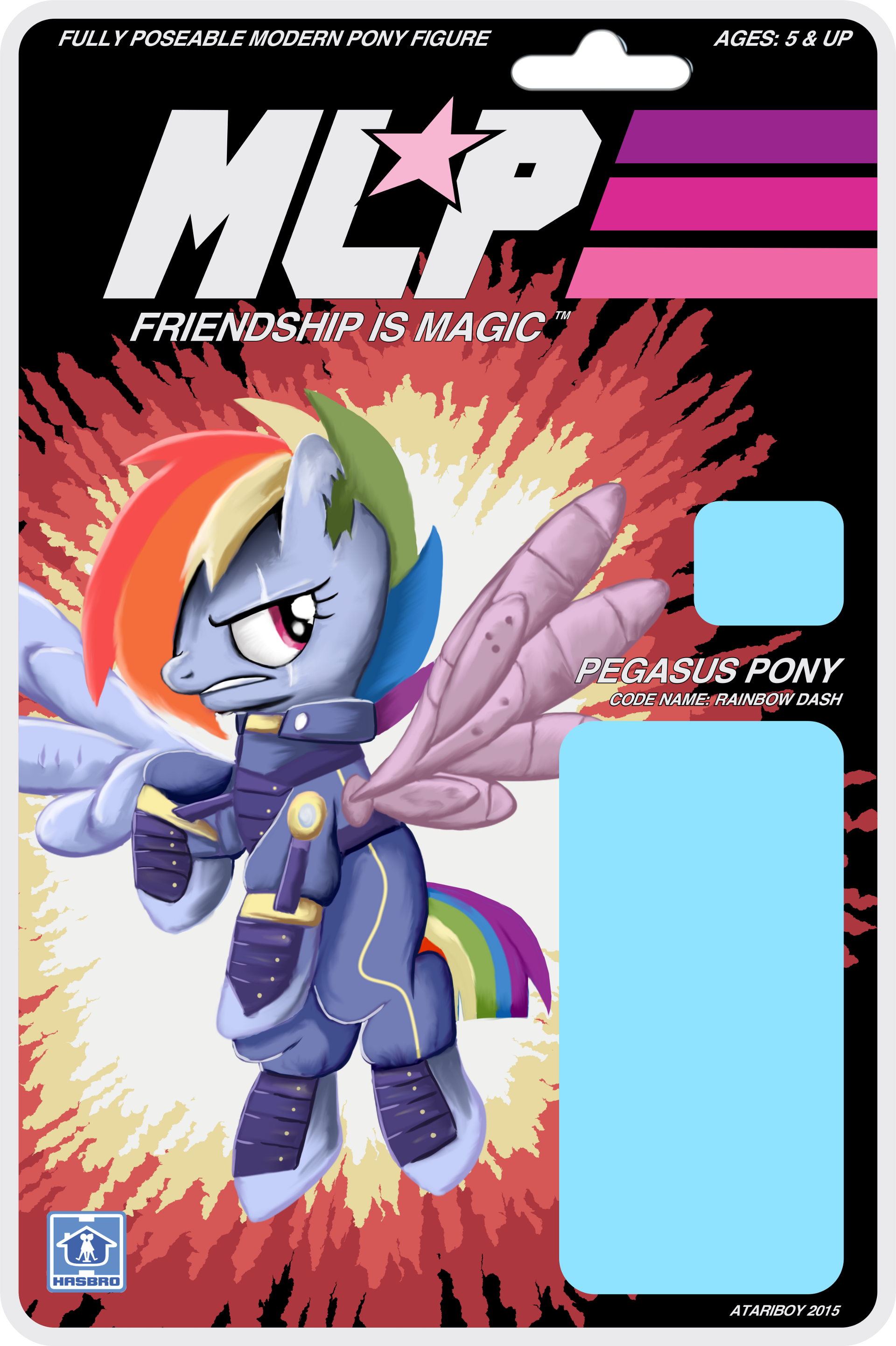 MLP Action Figure Label Cover - Rainbow Dash.