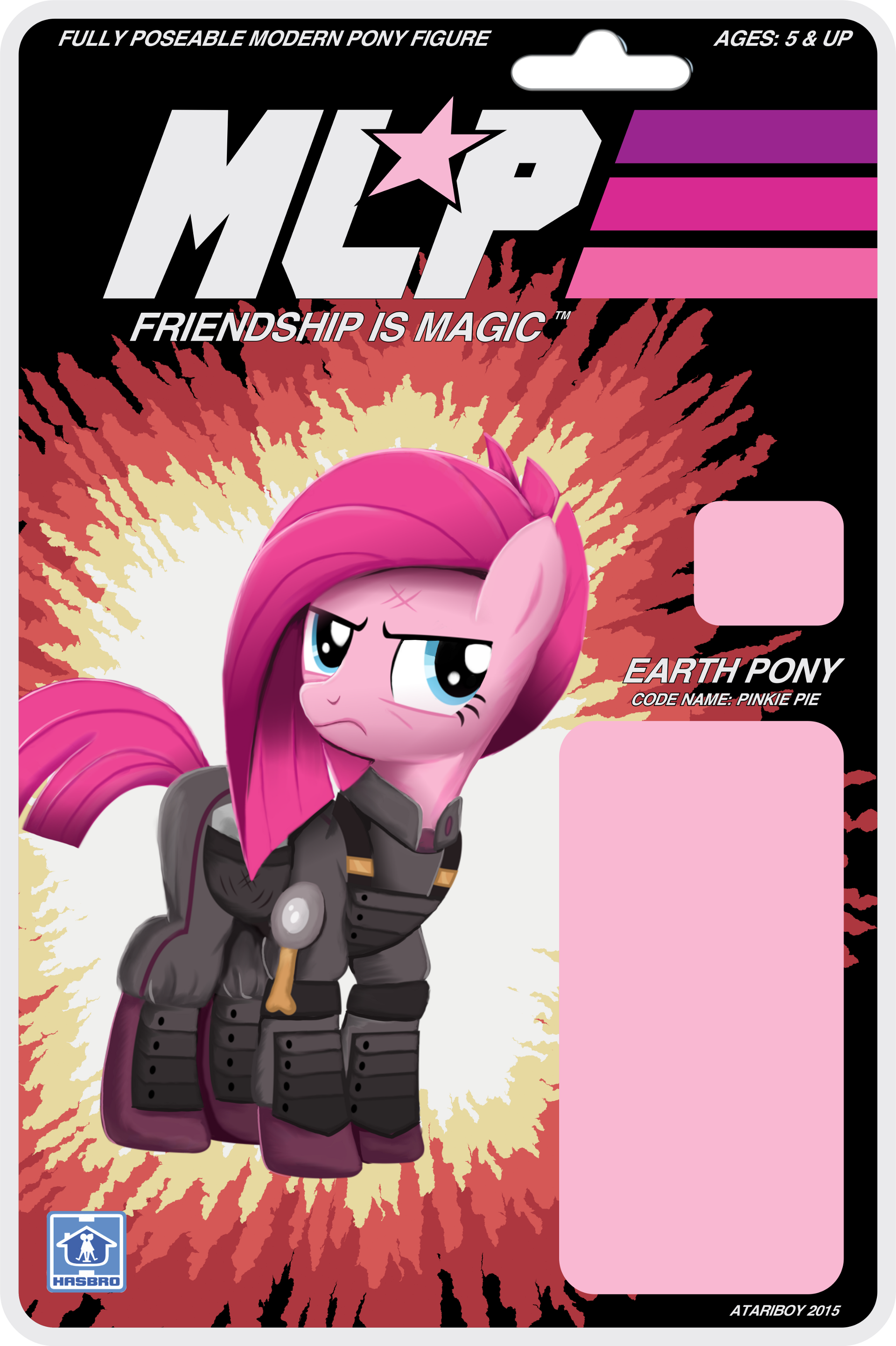 MLP Action Figure Label Cover - Pinkie Pie.
