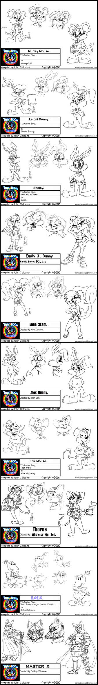 Tiny Toon Fanfic Model Sheets By Atariboy2600 On DeviantArt