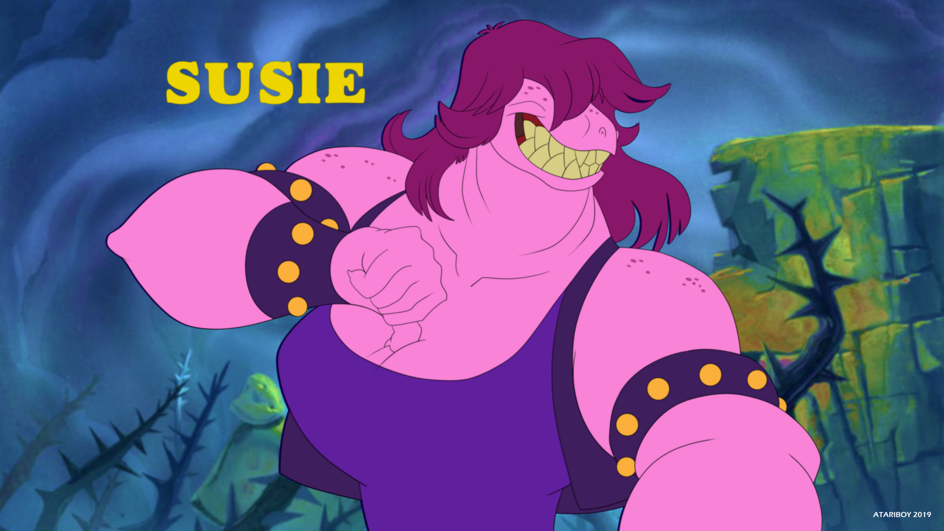 Deltarune 1983 Laserdisc Arcade Game. Susie by Atariboy2600 on DeviantArt