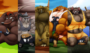 Male Furry Art Works Set 12.