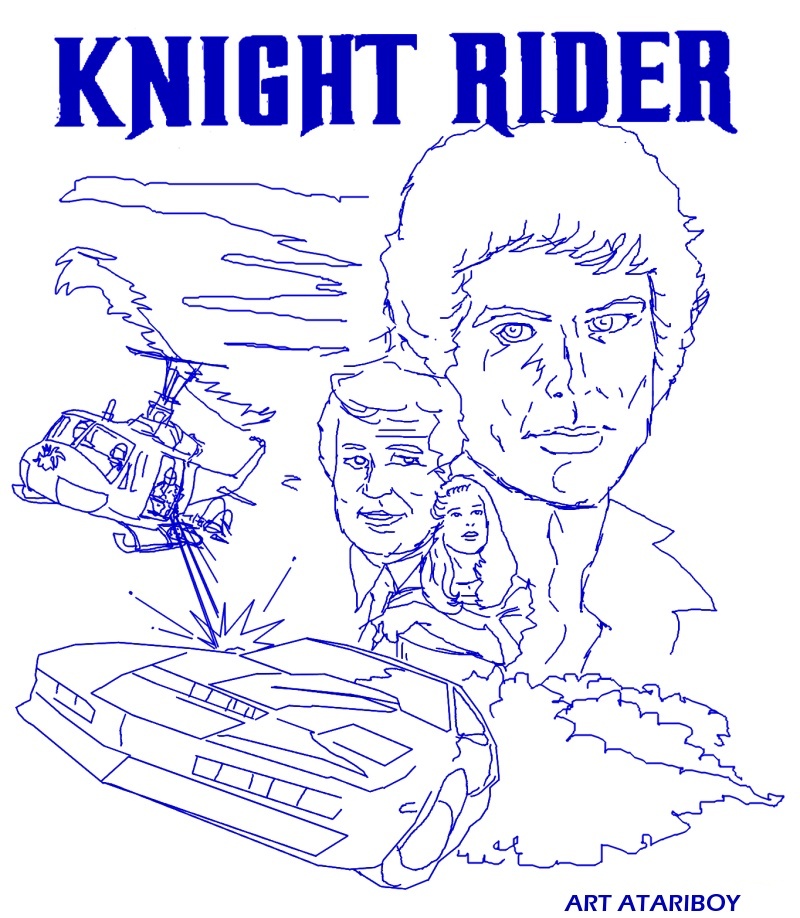 Knight Rider 2600 Label Sketch