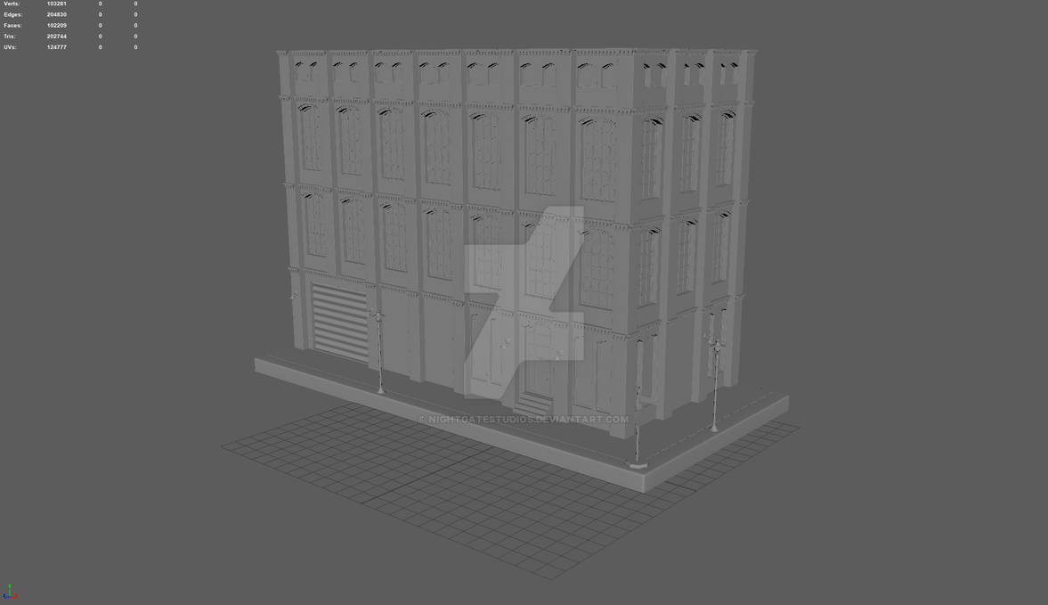 Modular Building Facade - 3D Mesh by NightGateStudios on DeviantArt