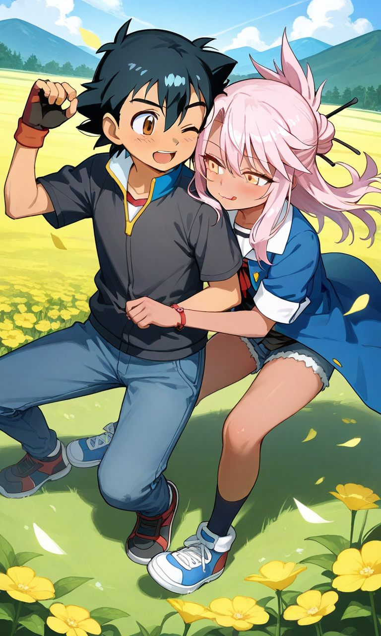 Asah Rival Illya's Romantic Rival for Ash: Kuro by PeteTheRock2002 on DeviantArt