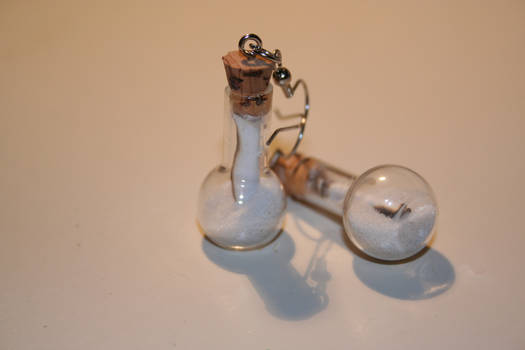 Message in a bottle earrings