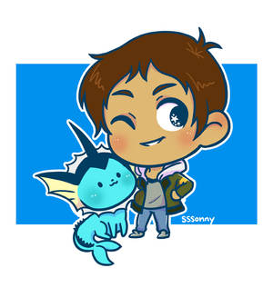 Lance and Vaporeon