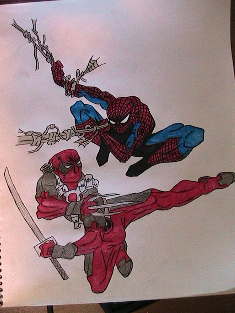 Deadpool Vs Spiderman By Mentosman On Deviantart