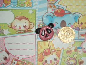 Pink Panda Lolipop charm