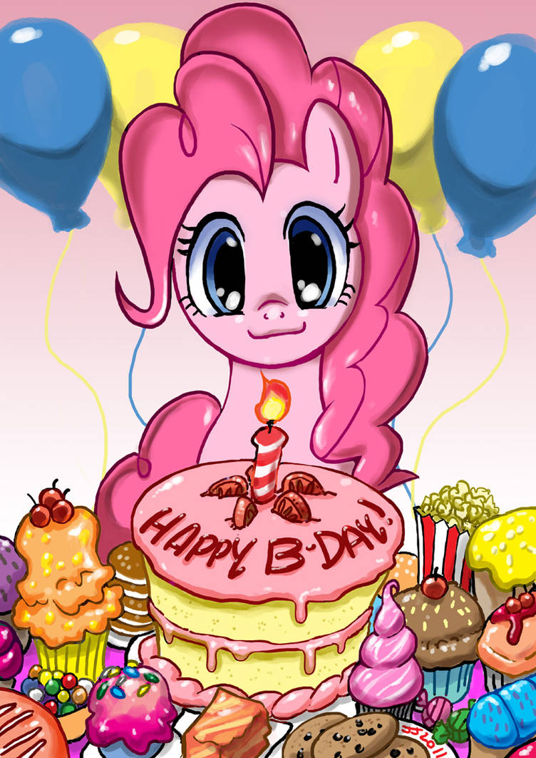 Май литл пони день рождения. Пинки Пай день рождения. С днем рождения пони. Открытка пони с днем рождения. Открытка с днём рождения девочке с пони.