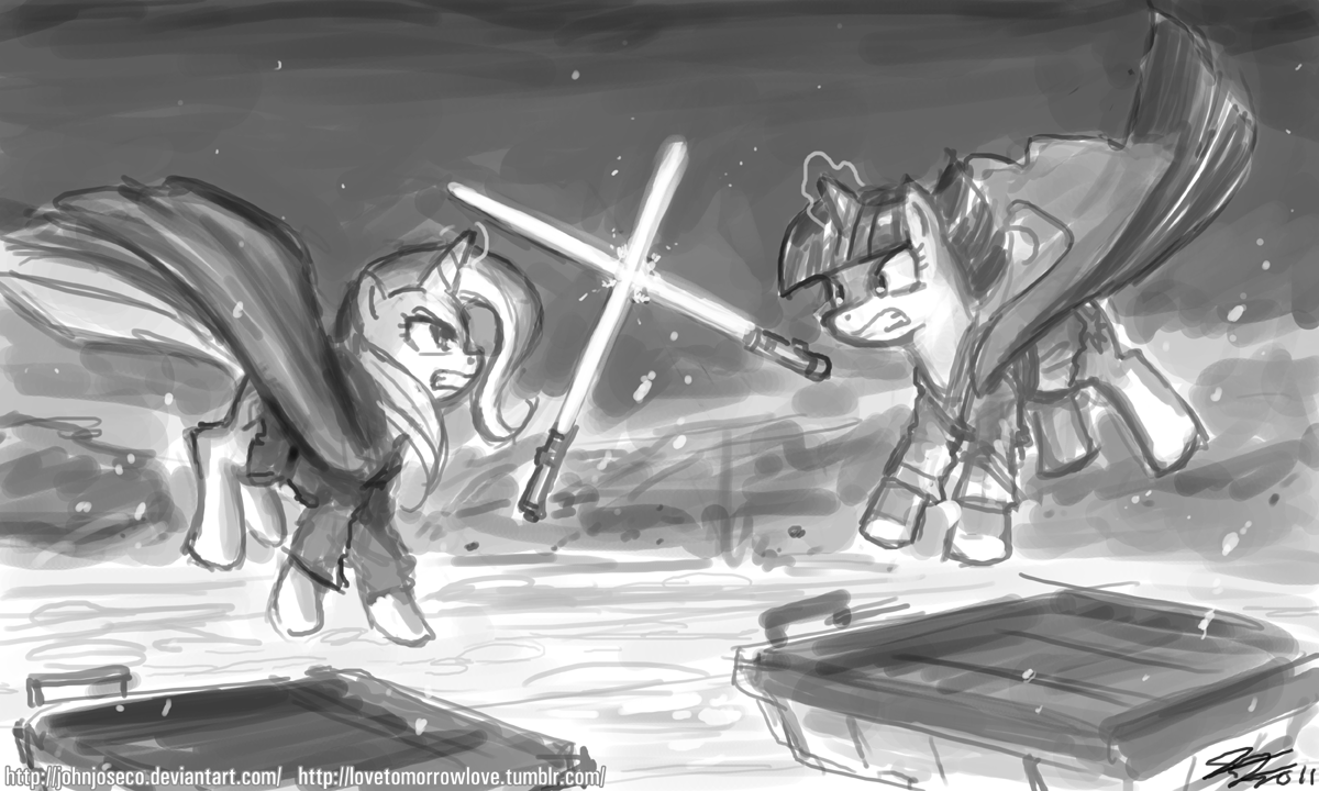 Jedi Battle Trixie vs Twilight