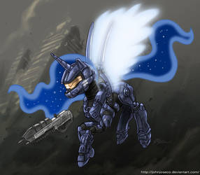 Gamer Luna is Ready for Halo 4 by johnjoseco