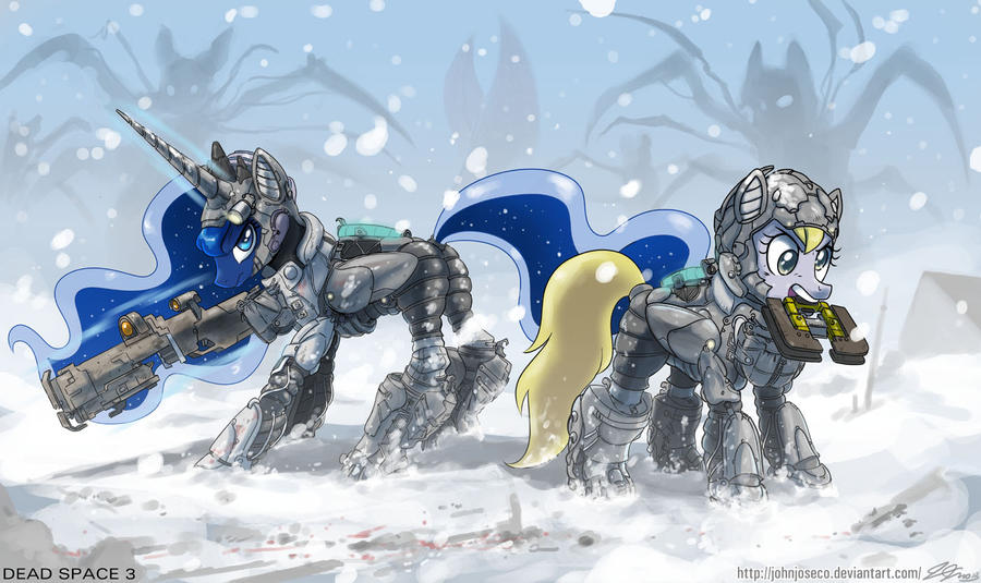 Luna and Derpy Are Ready for Dead Space 3