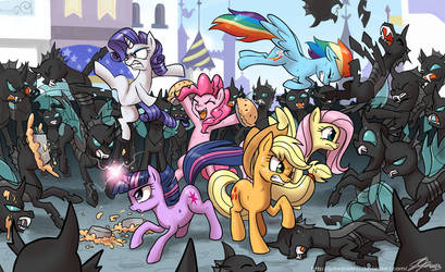 Mane 6 vs The Changelings