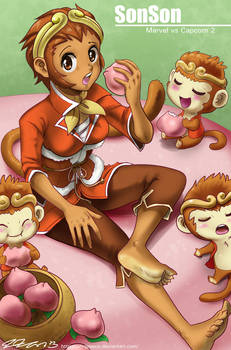 Monkeys and Peaches by johnjoseco