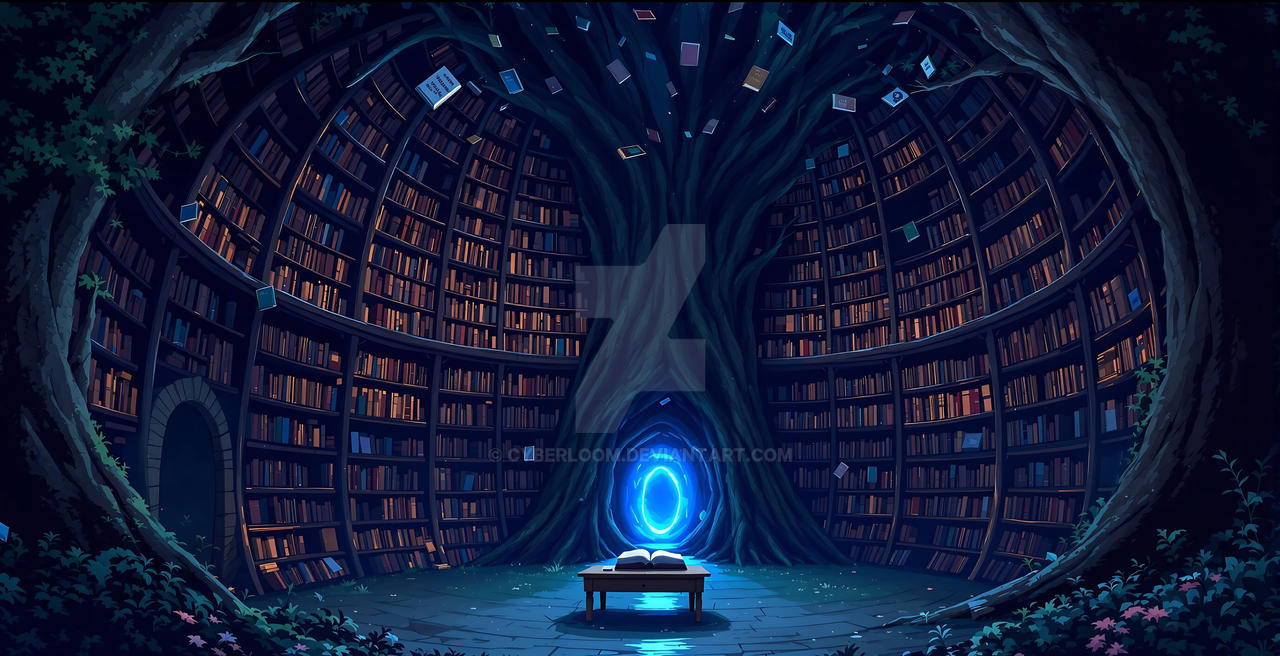 Giant Library Computer The Giant Library by CyberLoom on DeviantArt