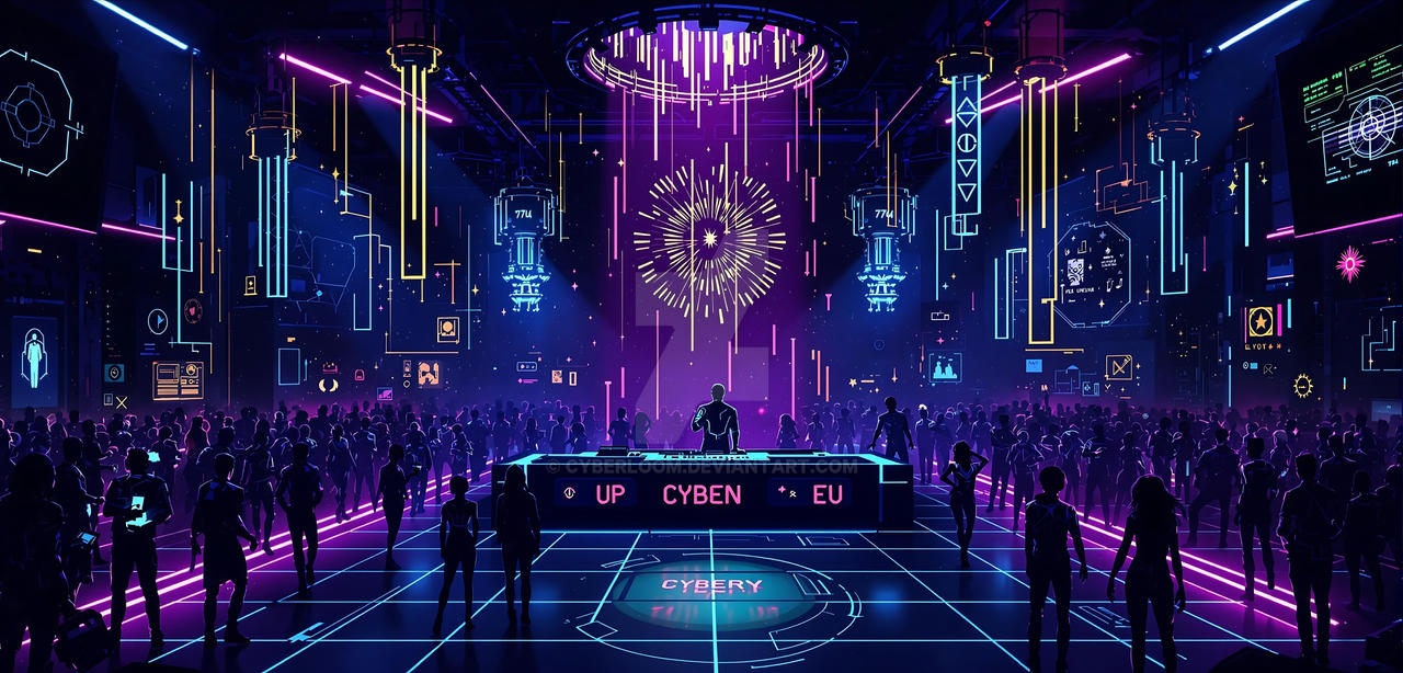 Cyber City Rave Cybercity Underground Club at Night by CyberLoom on DeviantArt