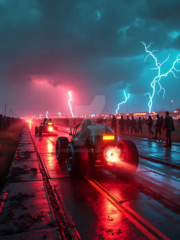 Futuristic Neon City Surge