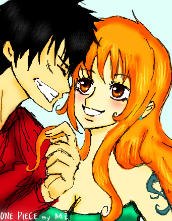 Luffy and Nami