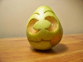 Carving of a Pear