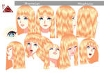 Mina facial reference sheet by ShynneLyn