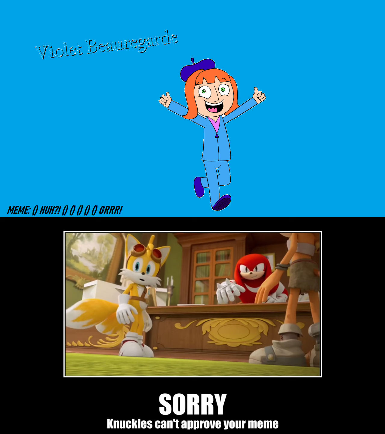 Knuckles Rates Violet Beauregarde by 08newmanb on DeviantArt
