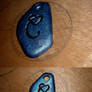 Rock engraving with glittering painting