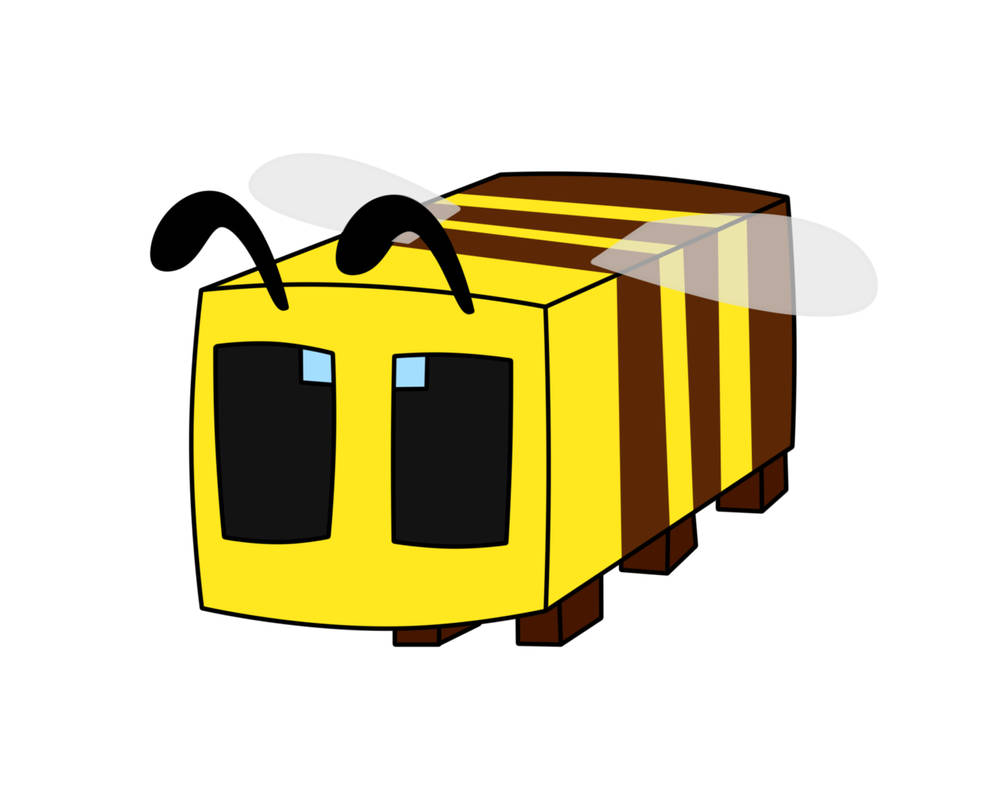 Minecraft bee art by Whiskascaty on DeviantArt