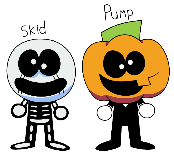 Friday Night Funkin Skid And Pump Spooky Month By Whiskascaty On Deviantart