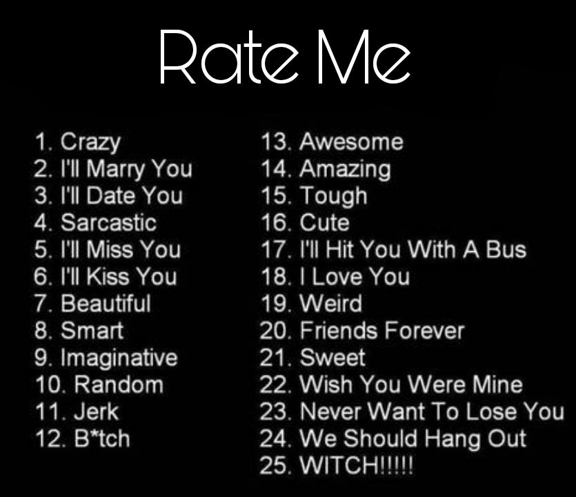 Rate Me by gabr08briel on DeviantArt