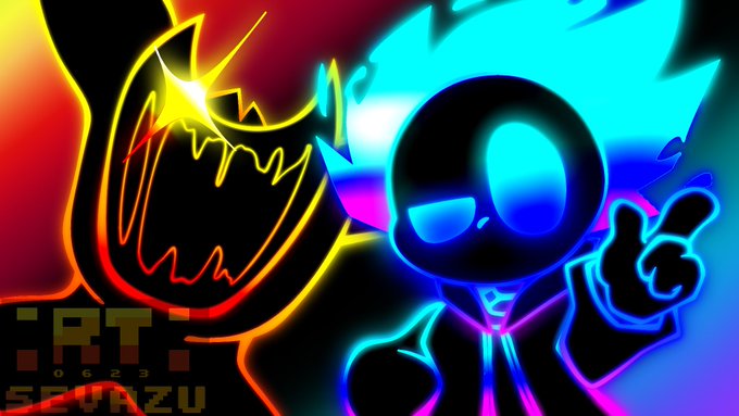 nightmare sans vs nightmare bendy (part3) 87 god - Illustrations ART street