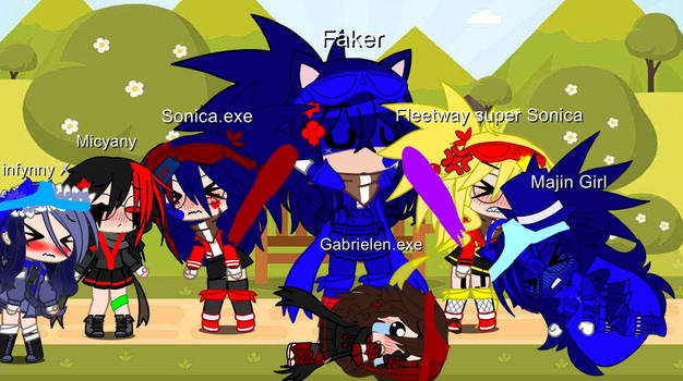 Female/genderbend Sonic.Exe and Majin Sonic by gabr08briel on DeviantArt