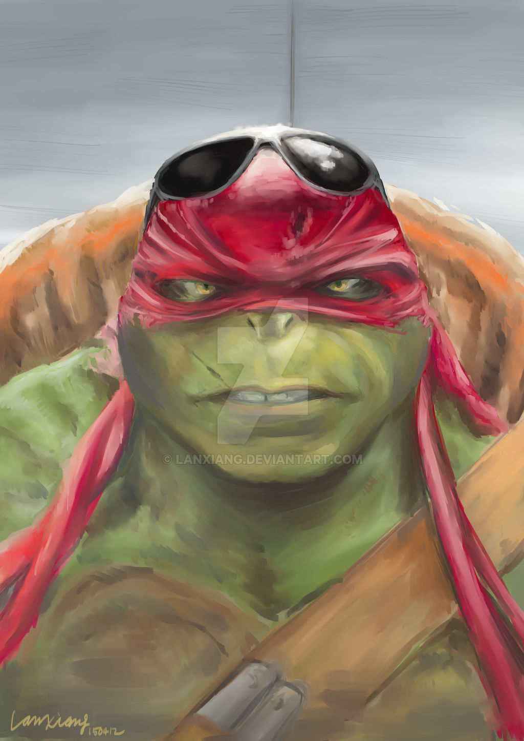 Trules Raph MBmovieTurtles Raph Face OilPaint150412compfull by LanXiang on DeviantArt