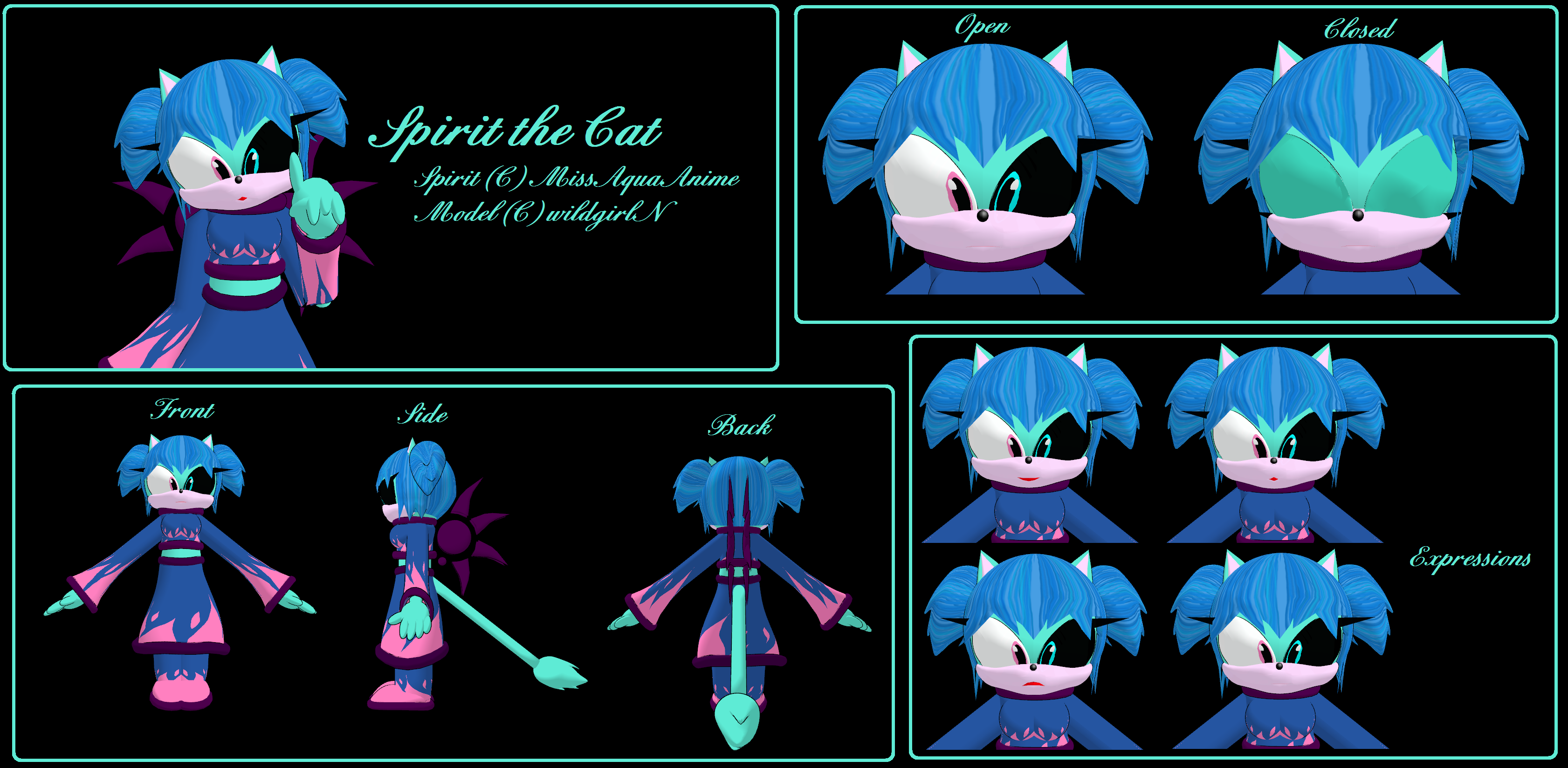 [Point Commission] Spirit the Cat MMD Model