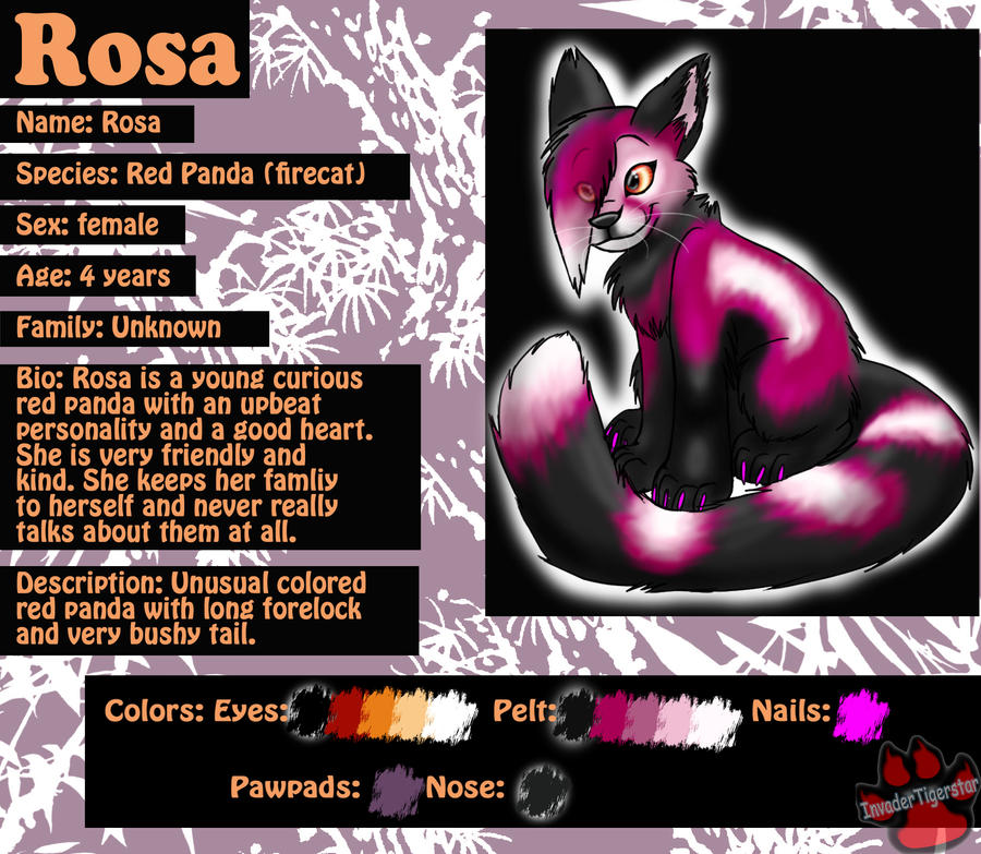 Rosa- Character sheet by InvaderTigerstar on DeviantArt