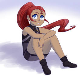 Ilia but not smiling