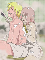 LadyGT NaruSaku: Sharing Bath Time