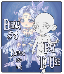 P2U Asymmetrical Chibi Base - Elena