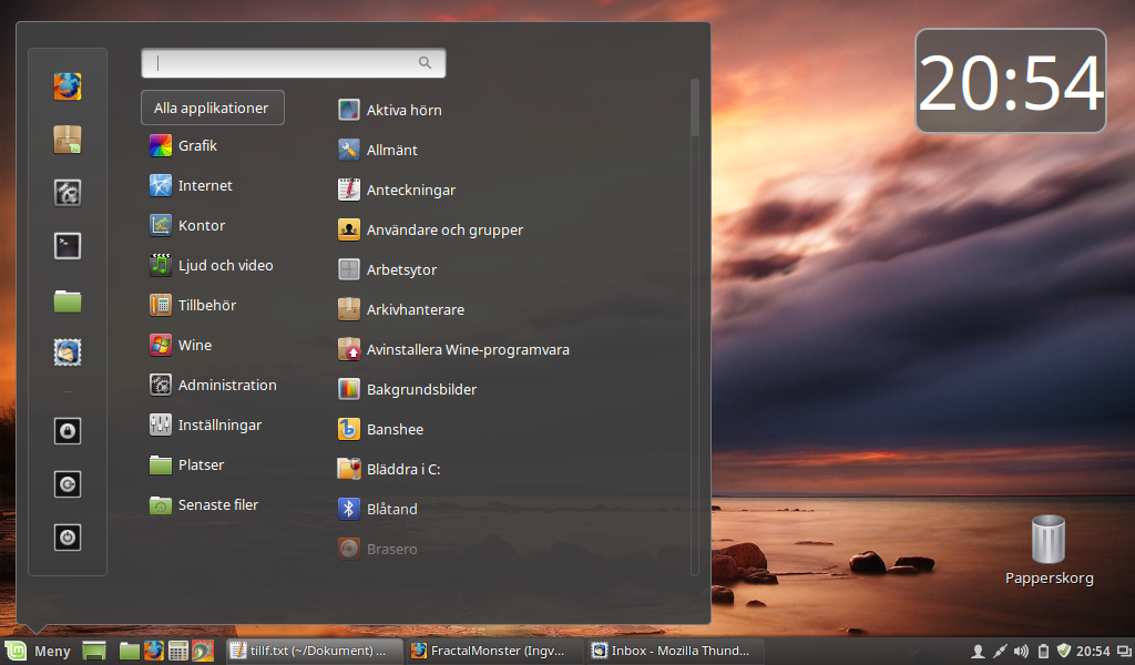 My LinuxMint Screen UPDATE