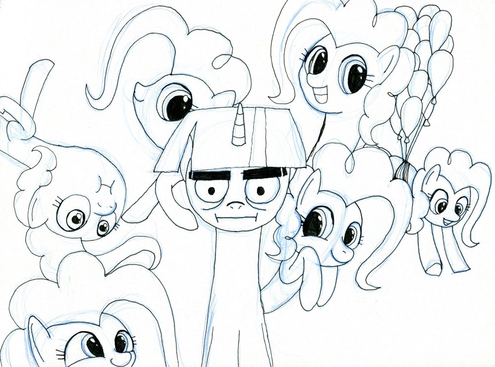 An uncomfortable amount of Pinkie Pies