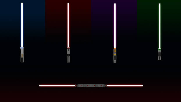 The Five Minecraft Lightsabers..