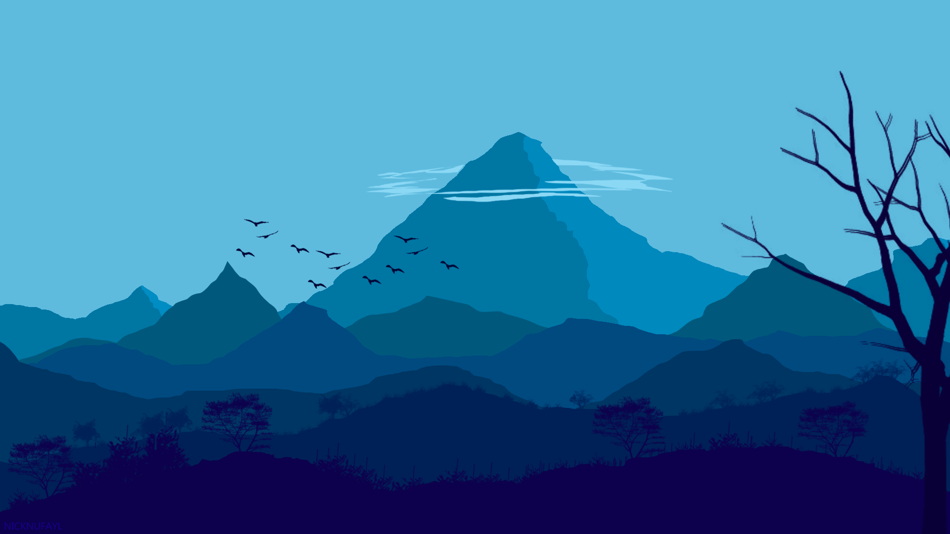  Flat  Landscape Wallpaper  by Nicknufayl on DeviantArt