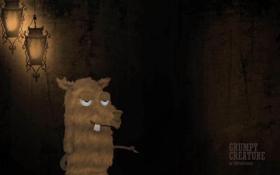 Grumpy Creature Wallpaper by bbfunfactory on DeviantArt