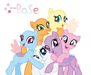 mane six base by DangerDana220 on DeviantArt