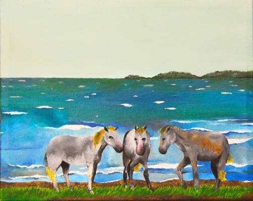 Horses on a Nicaraguan Beach