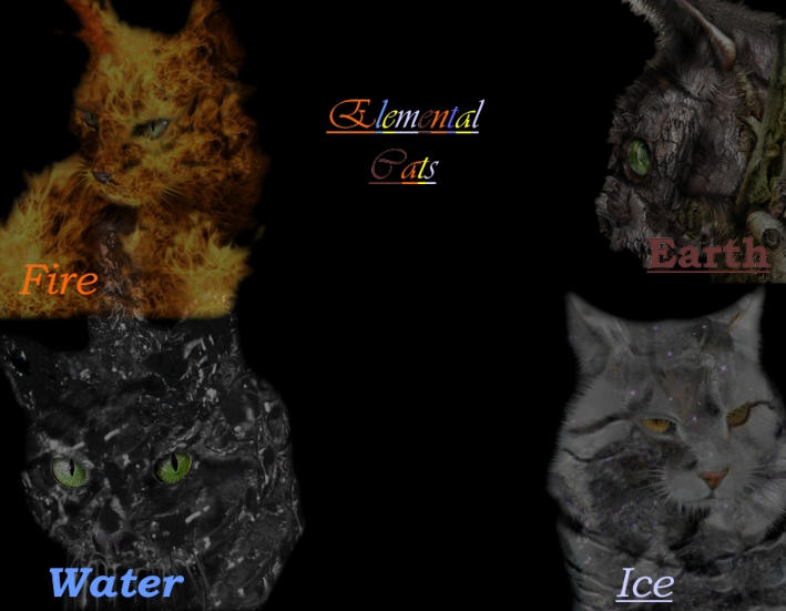 elemental cats by lightningkat on DeviantArt