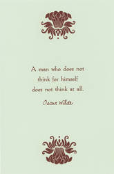 A Man Who Does Not Think by WildeGeeks