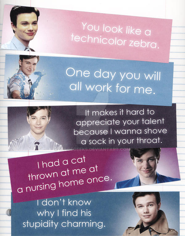 Kurt from Glee Bookmarks