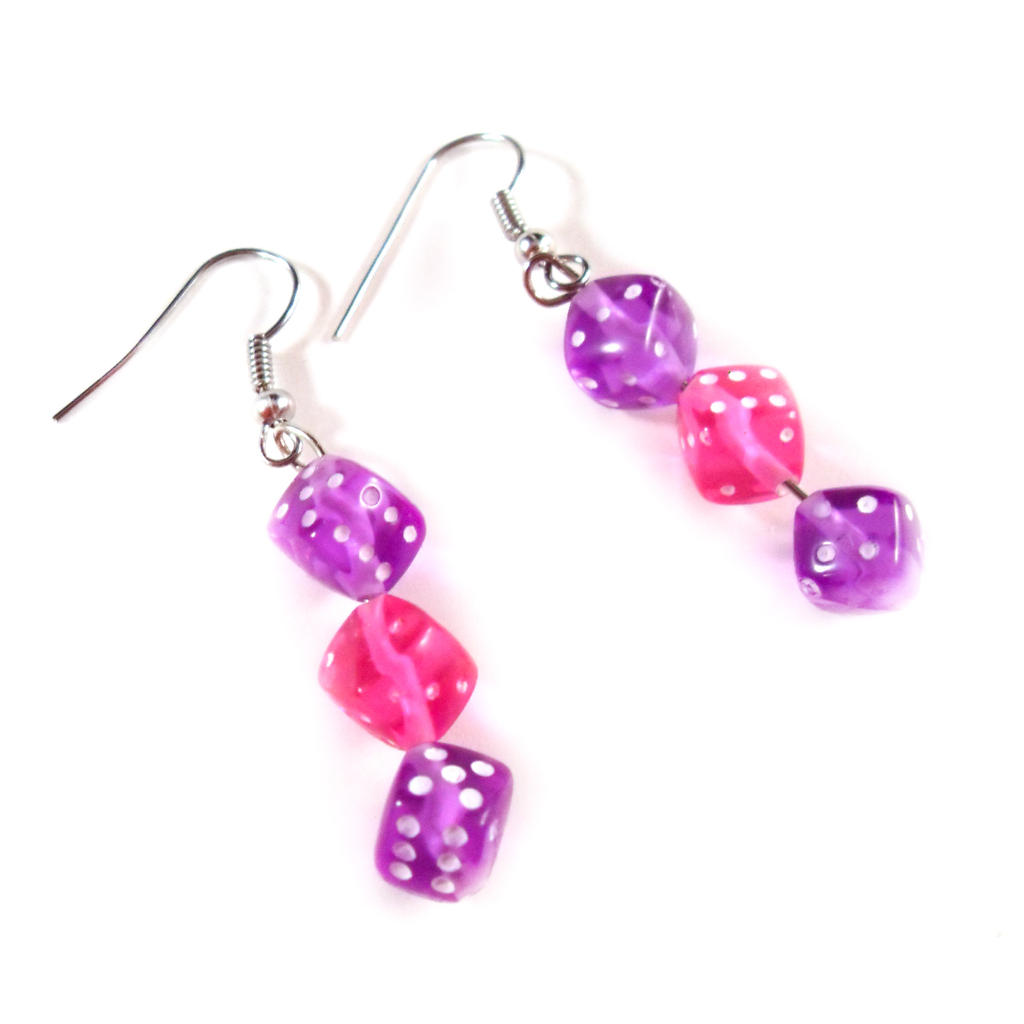 Gamer Girl Dice Earrings